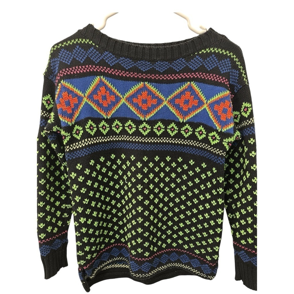 Vintage 90’s Lauren Ralph Lauren Fair Isle Sweater XS Oversized